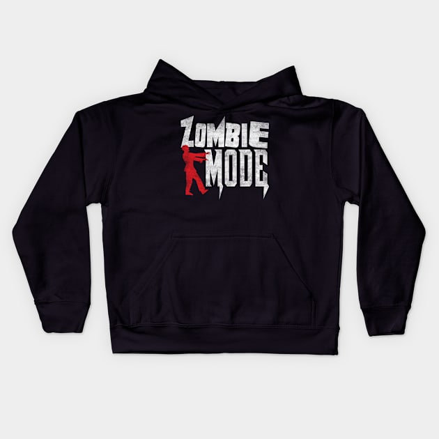 Halloween zombie mode Kids Hoodie by CM